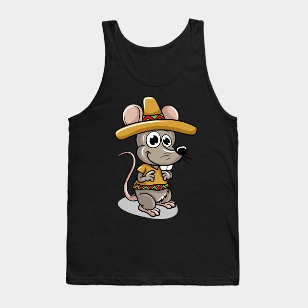 Cute Mexican Mouse Tank Top by LetsBeginDesigns